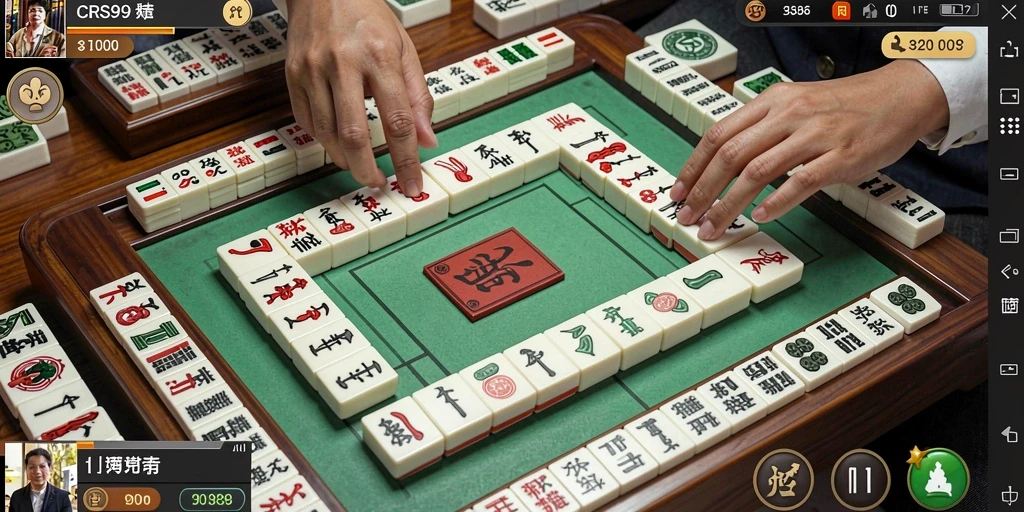 Tangkapan layar menunjukkan gameplay seru dan fokus pada strategi Mahjong.