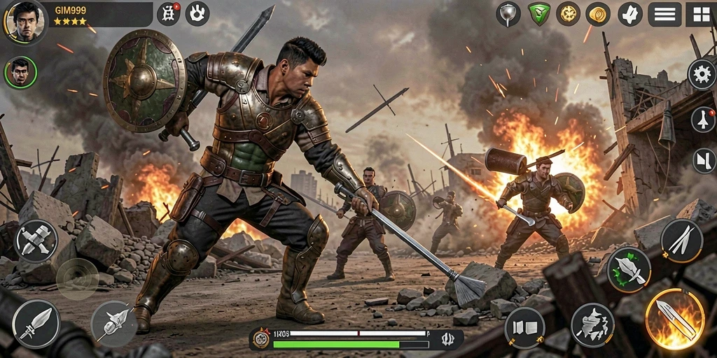 Tampilan gameplay GIM999 yang menegangkan dan menantang.