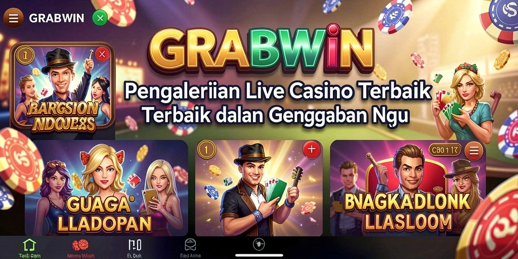 Screenshot gameplay Live Casino di GRABWIN yang menampilkan dealer langsung dan interaksi menarik.