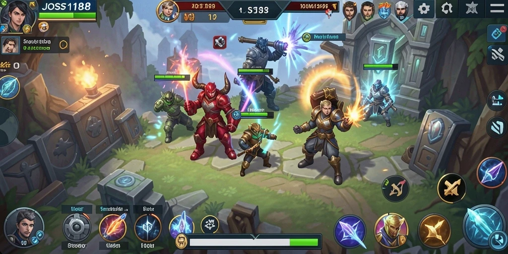 Screenshot permainan JOSS188 menunjukkan aksi strategi yang mendebarkan.
