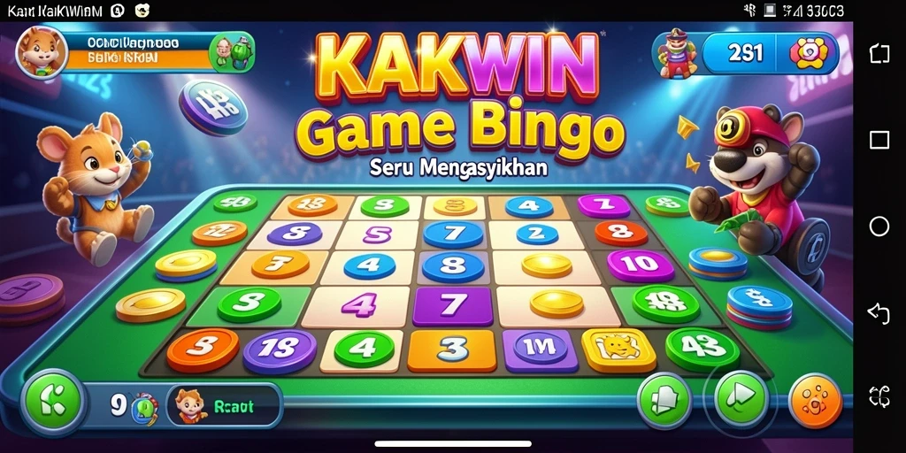 Tampilan screenshot gameplay Bingo yang seru di KAKWIN.