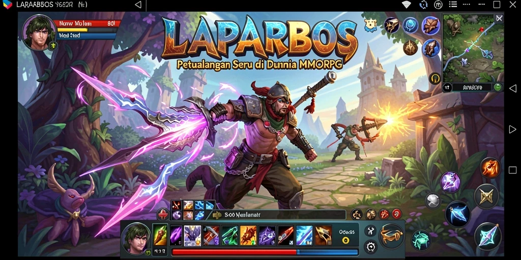 Tampilan gameplay LAPARBOS yang menegangkan dan seru dalam petualangan MMORPG.