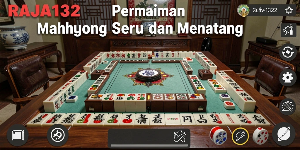 Tampilan gameplay seru dari RAJA132 dengan berbagai tile Mahjong.
