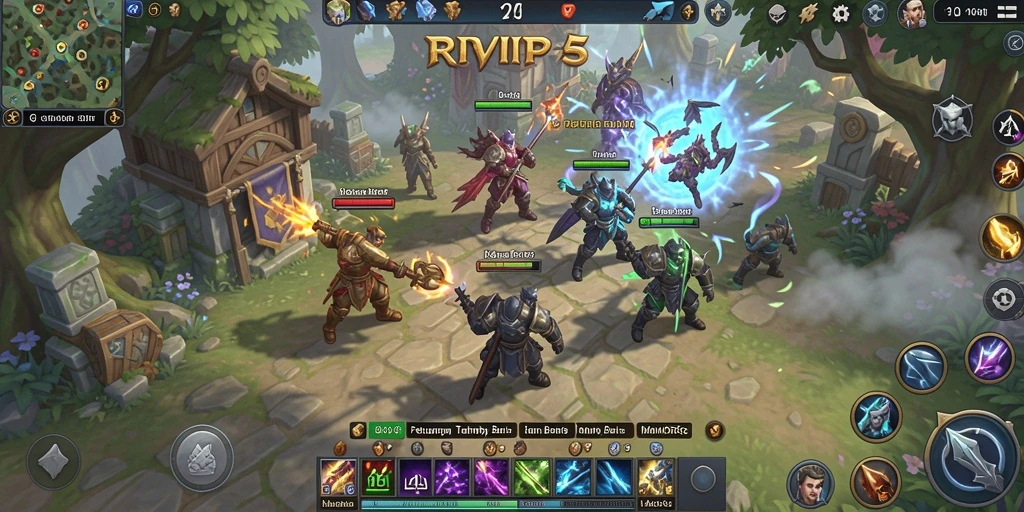 Gameplay RPVIP5 yang menampilkan pertempuran epik dan karakter yang kustomisasi.