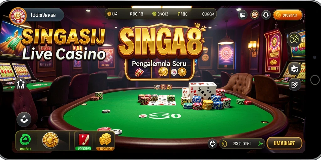 Tampilan menarik dari permainan Live Casino SINGA8.